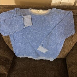 J. Crew Women’s Heathered Blue Crewneck Sweater